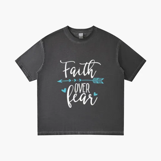 Discover Faith Over Fear - Faith Over Fear Apparel Gradient T Shirts