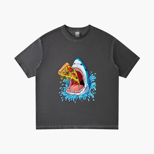 Discover Pizza Eating Shark Gradient T Shirts Kids Boys Food Lovers Jawsome Gradient T Shirts Gradient T Shirts