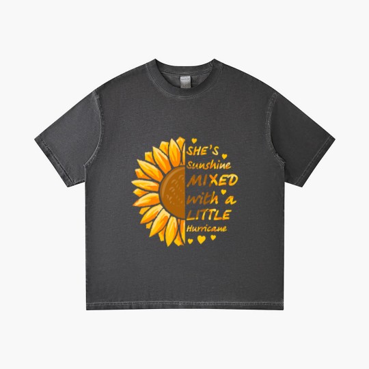 Discover She's Sunshine Mixed With A Littles Hurricane Sunflower Gradient T Shirts
