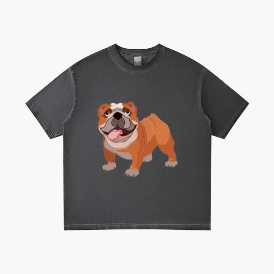 Discover Happy bulldog Gradient T Shirts