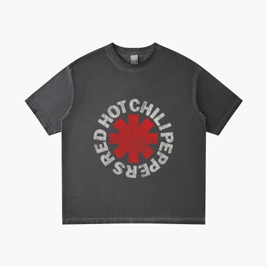 Discover Red Hot Chili Peppers Distressed Logo Rock Gradient T Shirts Gradient T Shirts