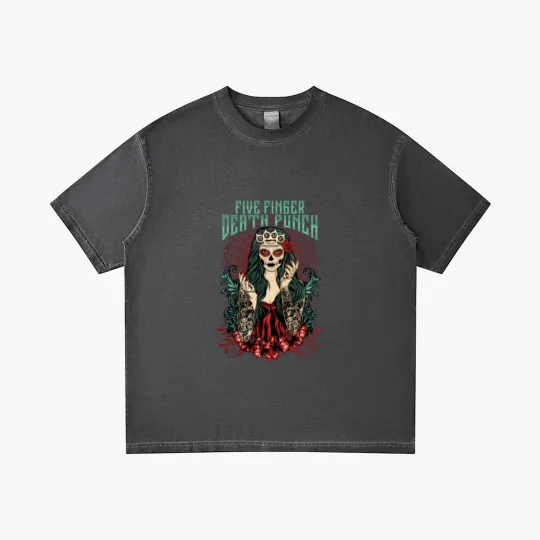 Discover Five Finger Death Punch FFDP Lady Muerta Gradient T Shirts Gradient T Shirts