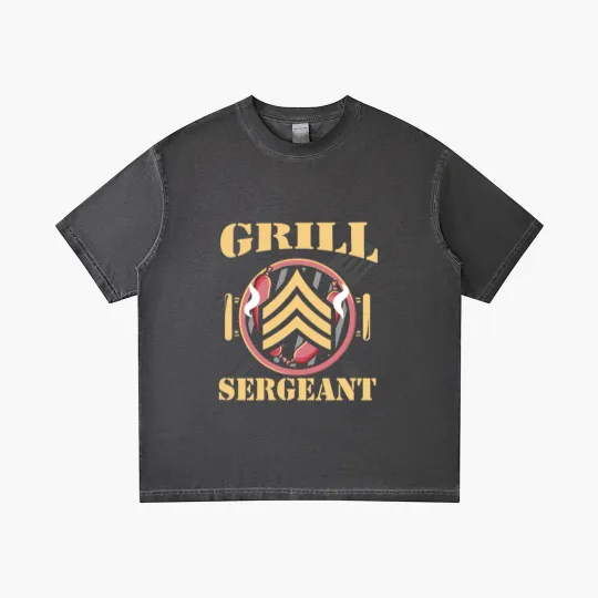 Discover Grill Sergeant - Funny BBQ Design Gradient T Shirts