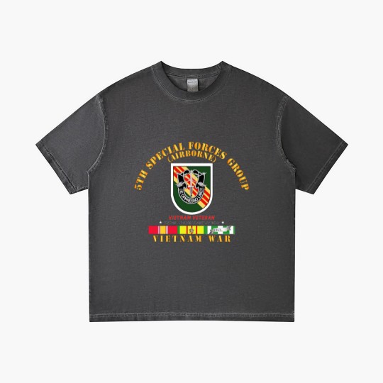 Discover Army 5th Special Forces Group w Flash VN SVC Gradient T Shirts