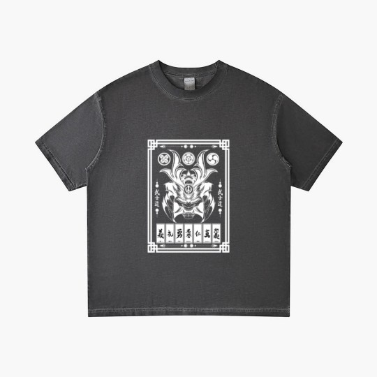 Discover Japanese Anime Kitsune Mask Samurai Oni Kanji Gradient T Shirts
