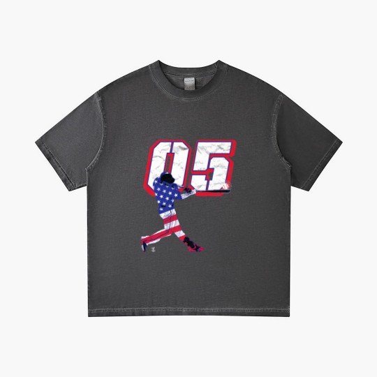 Discover Freddie Freeman Flag Silhouette Gameday Premium Gradient T Shirts
