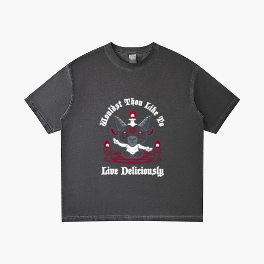 Discover Live Deliciously - Creepy Cute - Satanic Goat - Occult - Witch - Satan - Gradient T Shirts