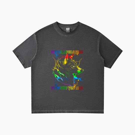 Discover Rainbow Wolf Gradient T Shirts Gay Wolfs Rainbow Wolfs skin Gay Pride LGBT