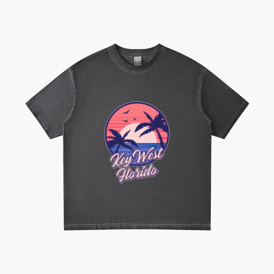 Discover Key West Florida Sunset Beach Summer Seawaves Gradient T Shirts