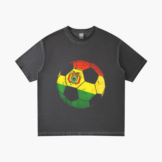 Discover Bolivia Soccer Ball Flag Gradient T Shirts