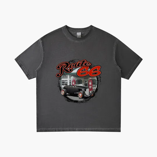Discover Route 66 Station Gradient T Shirts
