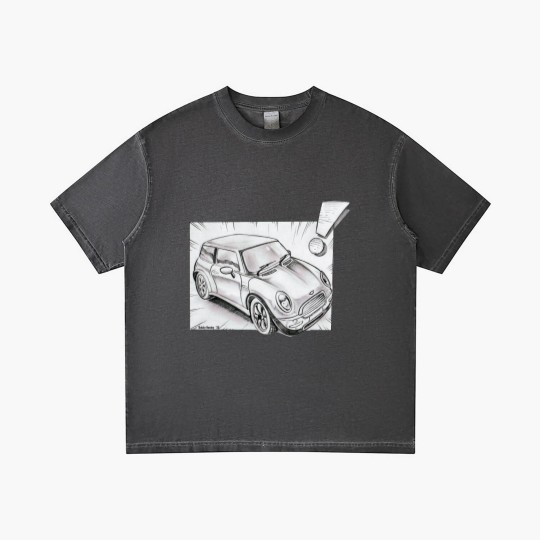 Discover Mini Cooper pencil sketch - Mini Cooper - Gradient T Shirts