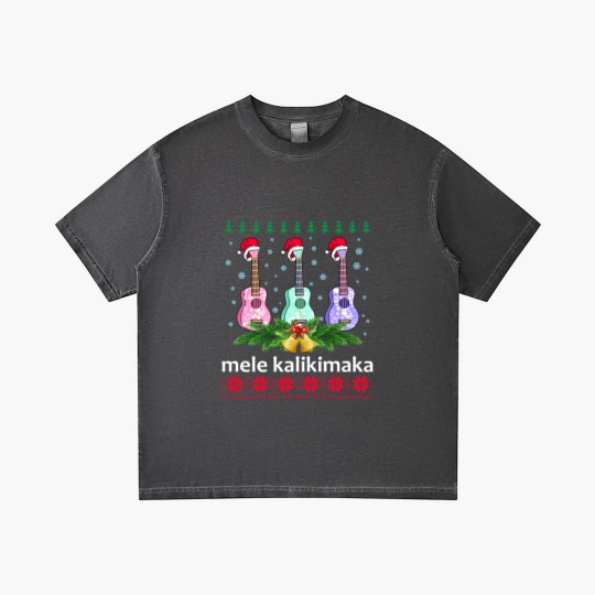 Discover Mele Kalikimaka Gradient T Shirts Ukulele Guitar Hawaii Christmas Gradient T Shirts