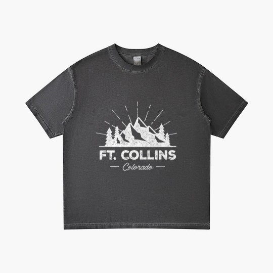 Discover Ft Fort Collins Colorado CO Gradient T Shirts Vintage Hiking Retro Gradient T Shirts