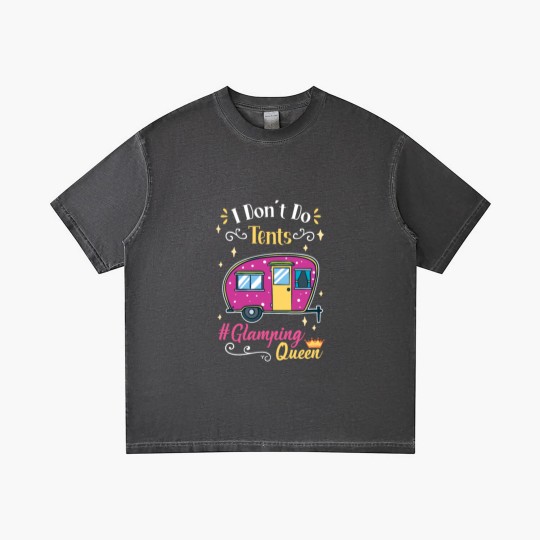 Discover Glamping Queen Camping Grandma Gradient T Shirts