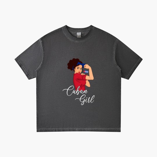 Discover Cuban Girl, Cubana Flag Cuban Girl Gradient T Shirts