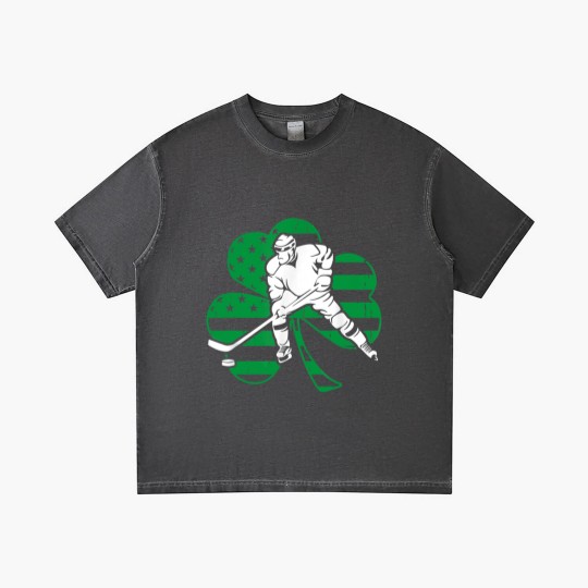 Discover Irish Hockey Player Shamrock St Patrick's Day Gradient T Shirts