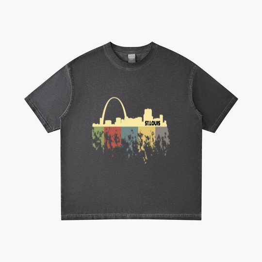 Discover Retro St Louis Gradient T Shirts Vintage 70s 80s City Silhouette Gradient T Shirts