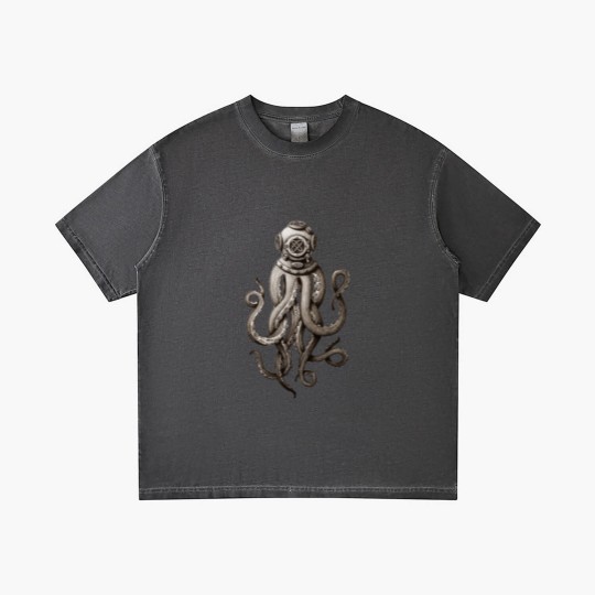 Discover Retro Fashion SCUBA Diver Weird Killer Octopus Gradient T Shirts