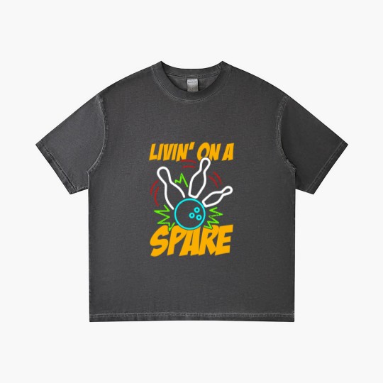 Discover Livin on a Spare Funny Bowling Bowler Gradient T Shirts