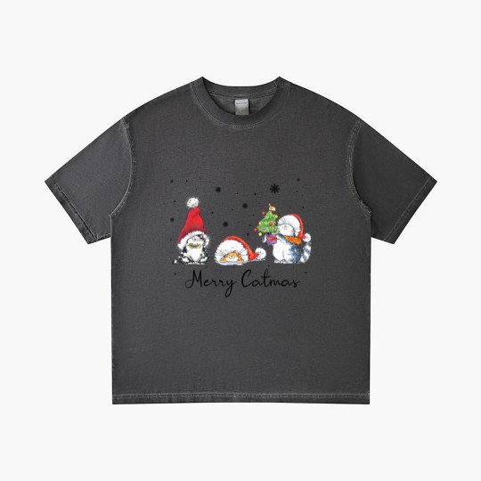 Discover Cats With Santa Hat Merry Catmas Cat Lover Christmas Gift Gradient T Shirts