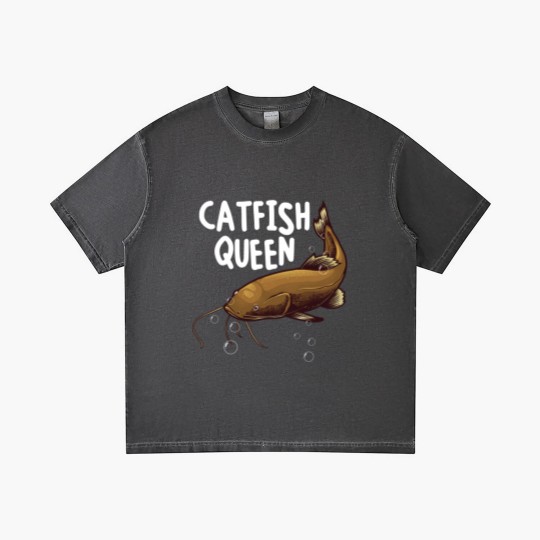Discover Funny Catfishing Art Women Mom Catfish Queen Fishing Hunters Premium Gradient T Shirts