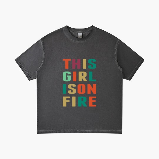 Discover This Girl Is Girl On Fire Gradient T Shirts
