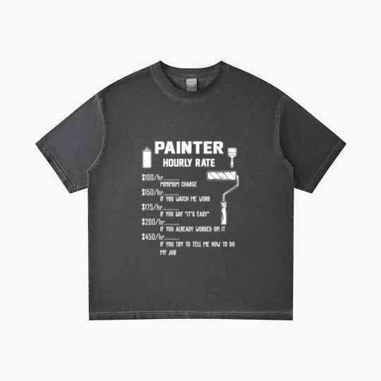 Discover Funny Painter Hourly Rate Apparel For Painters Gradient T Shirts