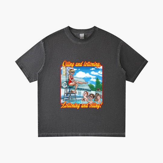 Discover Oiling and Lotioning - TEXT - The Sandlot - Gradient T Shirts