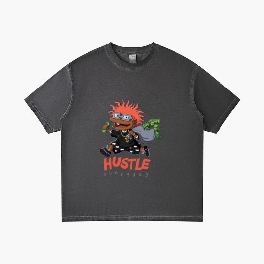 Discover Hustle Rugrats Unisex Gradient T Shirts Match Jordan 12 Utility Grind