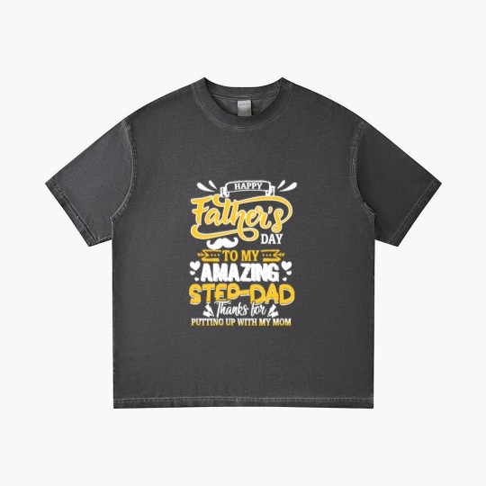 Discover Funny Family Gift To My Dear Amazing Step- Dad Thank For Putting Up With My Mom (1) Gradient T Shirts