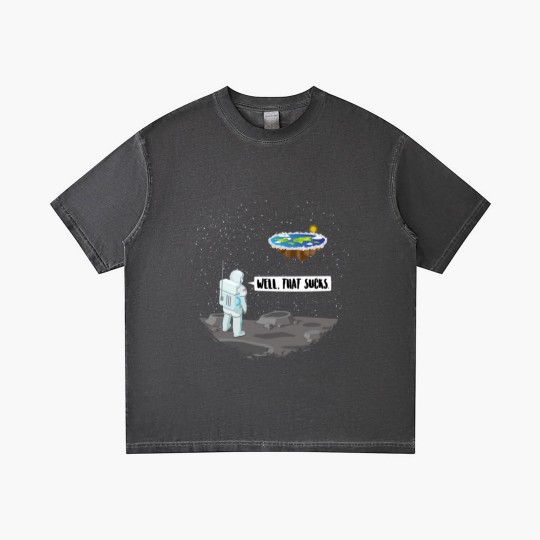 Discover Funny Flat Earth Astronaut - Well That Sucks Gradient T Shirts