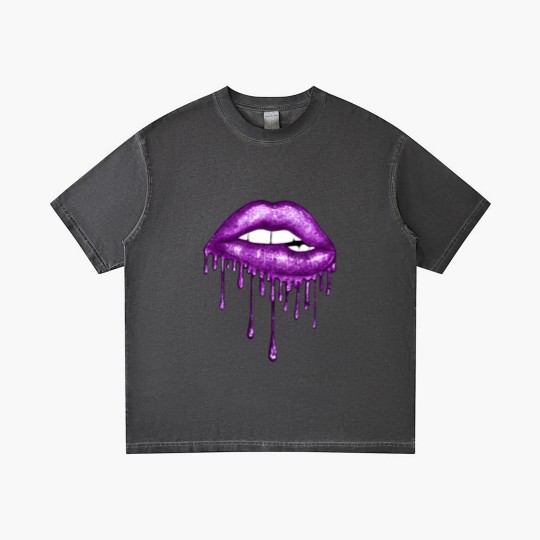Discover Drip Purple Lips - Lips - Gradient T Shirts