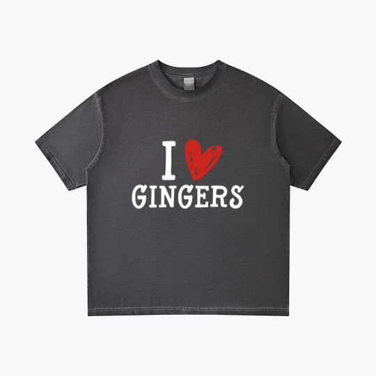 Discover Redhead Lover Irish Red Haired Men Women I Love Gingers Gradient T Shirts