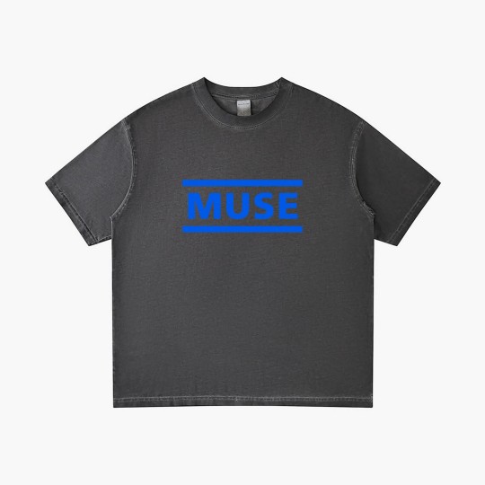 Discover Muse Unisex Gradient T Shirts: Dark Blue Logo