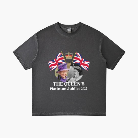 Discover Queen Elizabeth II Platinum Jubilee 2022 CELIBRATION  Emblem Gradient T Shirts  Union Jack Gradient T Shirts The Queen's Gradient T Shirts