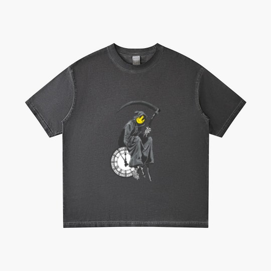 Discover banksy grim reaper clock Gradient T Shirts
