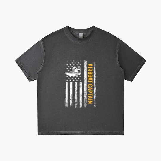 Discover Airboat American Flag, airboating Gradient T Shirts