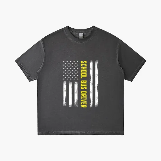 Discover School Bus Driver Proud Flag Pride Gift Gradient T Shirts