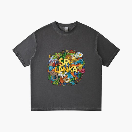 Discover Sri Lanka Ceylon Culture Elements Gradient T Shirts