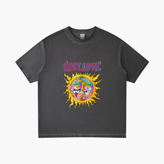 Discover Sublime Vintage Logo Gradient T Shirts - Sublime Gradient T Shirts, Rock Band Gradient T Shirts, Fan Gift Birthday