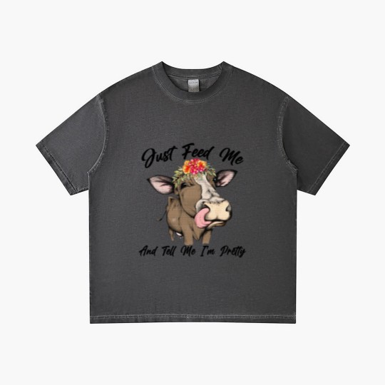 Discover Just Feed Me And Tell Me I'm Pretty Funny Cow Gradient T Shirts
