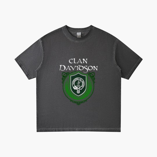 Discover Clan Davidson Surname Scottish Clan Tartan Crest Badge - Scottish Clan - Gradient T Shirts