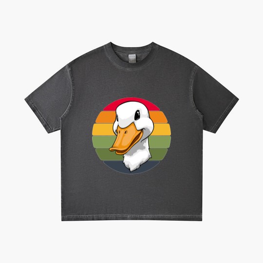 Discover Duck Head Retro Funny Water Ducklings Gradient T Shirts