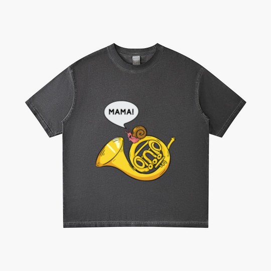Discover Snail French Horn Shell Pun Musician Gift Gradient T Shirts
