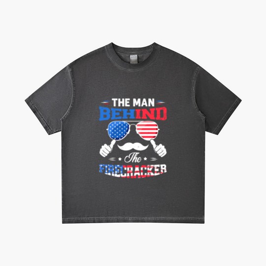 Discover The Man Behind The Firecracker 4th Of July American Flag - Behind The Firecracker 4th Of July - Gradient T Shirts