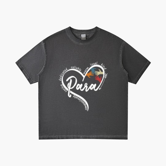 Discover Para Heart Paraprofessional Educator Paraeducator Gradient T Shirts
