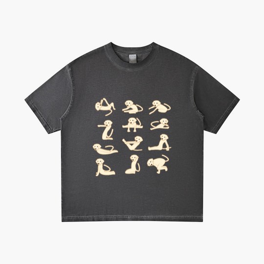 Discover Dogs doing Yoga Funny Animal Gradient T Shirts Gradient T Shirts