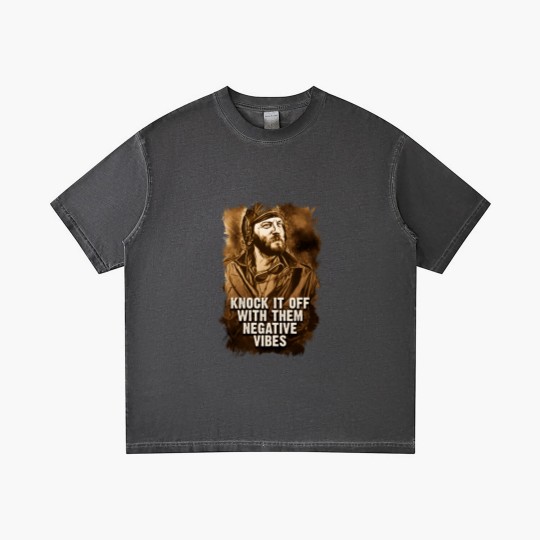 Discover Oddball Vintage Portrait Quote Knock It Off With Them Negative vibes - Oddball - Gradient T Shirts