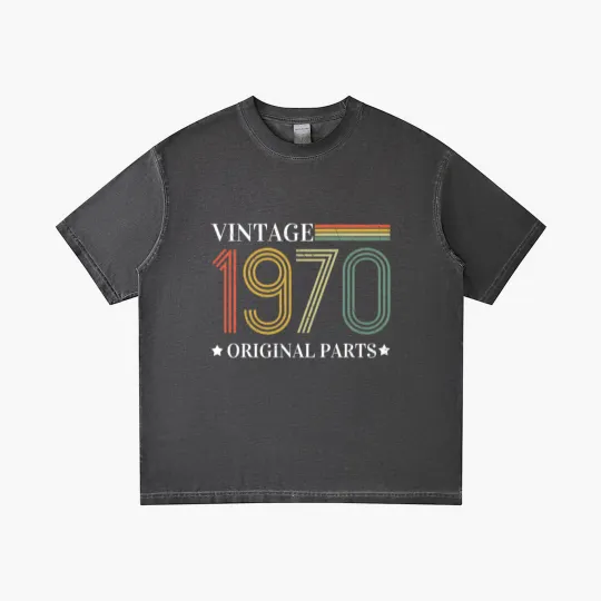 Discover Vintage 1970 70s Classic Born 1970 Original Parts Gradient T Shirts